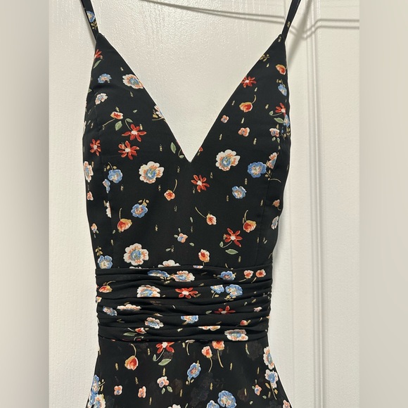 NWT IEENA FOR MAC DUGGAL size 0 Floral printed tiered long evening gown - Picture 6 of 9